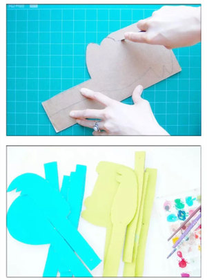 diy硬纸板手工制作 硬纸板制作创意玩具小怪兽