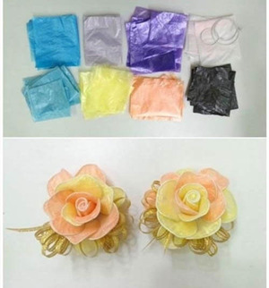 塑料袋手工制作精美花朵手工教程
