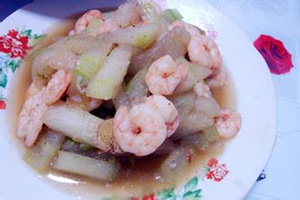 家常冬瓜炒虾仁的做法