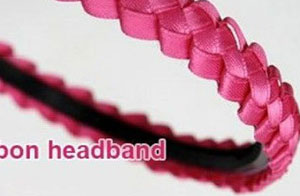 手工编织发带 丝绸绸带发带教程