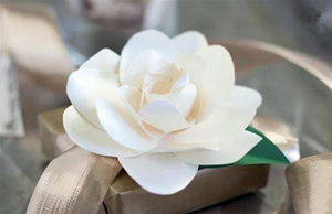 手工制作工艺品之卡纸手工制作栀子花纸艺手工花