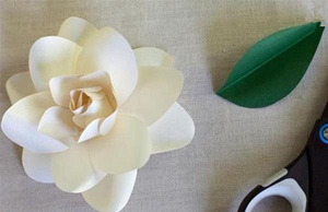 手工制作工艺品之卡纸手工制作栀子花纸艺手工花