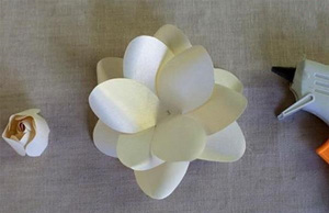 手工制作工艺品之卡纸手工制作栀子花纸艺手工花