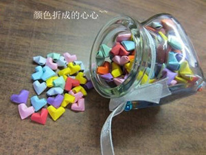 最简单心形折纸 许愿瓶里的折纸心图解