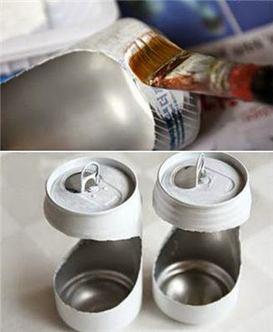 废品易拉罐手工制作吊兰花盆教程