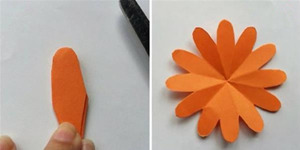 简单的野菊花纸艺手工艺品制作方法