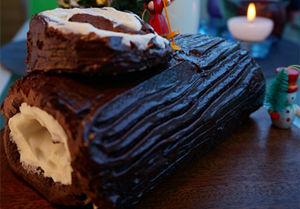 圣诞树干蛋糕的做法