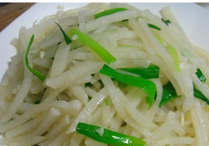 素炒白萝卜丝的做法