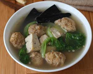 灵芝丸子汤的做法