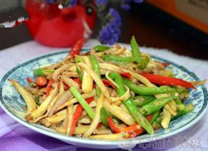 家常茭白肉丝的做法