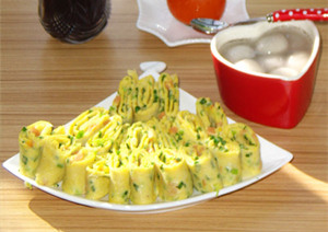 葱香火腿蛋煎饼的做法