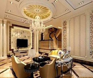 欧式别墅电视背景墙