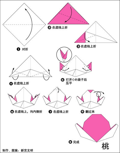 怎样折桃子
