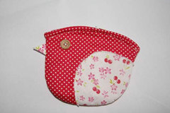 小鸟拉链拼布包