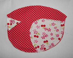 小鸟拉链拼布包