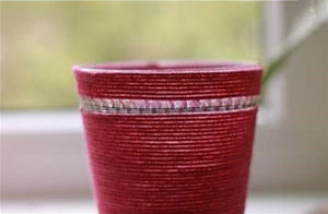 简单小手工之毛线改造小清新装饰杯