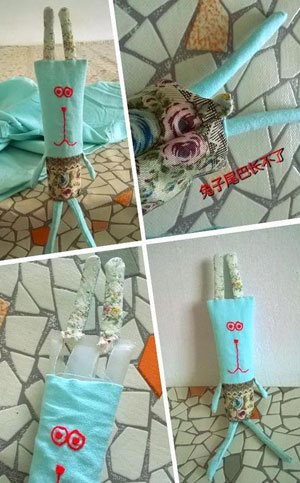 废物利用手工制作兔子 废旧瓶变兔子教程