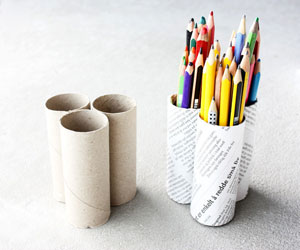 废旧纸巾筒手工制作实用方便笔筒全攻略