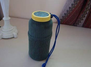 旧衣服自制水杯保温杯套教程 旧衣服再利用