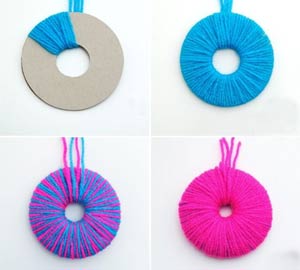 旧毛线制作挂饰品教程 废旧毛线再利用