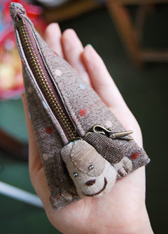 超萌动物系列先染拼布零钱包