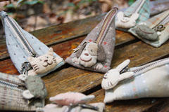 超萌动物系列先染拼布零钱包