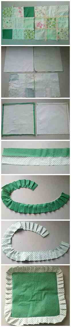 小清新拼布抱枕