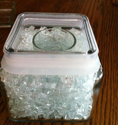 碎玻璃艺术烛台