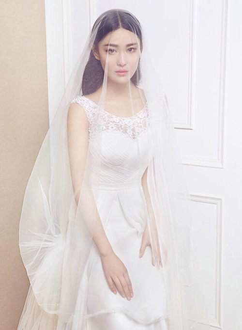 张馨予唯美婚纱照 张馨予婚纱照图片欣赏
