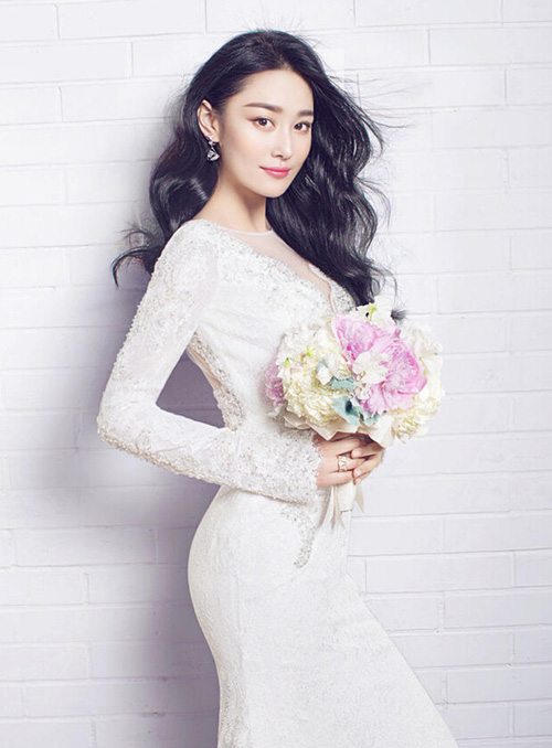 张馨予唯美婚纱照 张馨予婚纱照图片欣赏