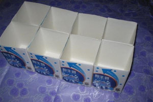 废旧物品手工小制作之牛奶盒自制内衣收纳盒