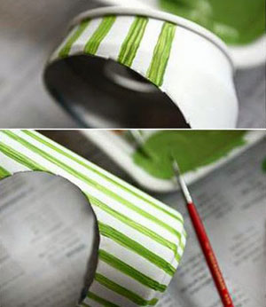 废旧易拉罐手工制作创意个性满分花盆