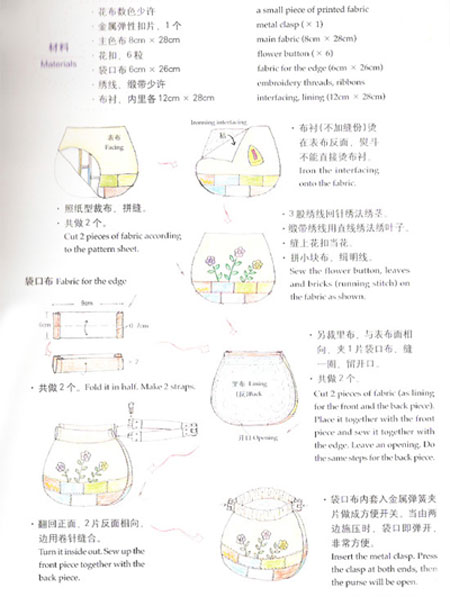 手工钱包制作教程 田园淡雅文艺小钱包