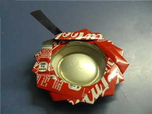 易拉罐手工制作之易拉罐制作简易烟灰缸