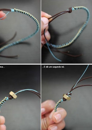 diy编织手绳之金属摇滚风的个性手链教程