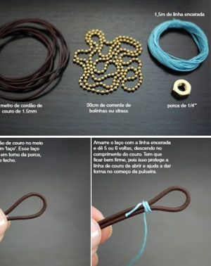 diy编织手绳之金属摇滚风的个性手链教程