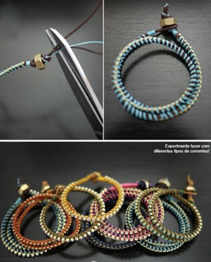 diy编织手绳之金属摇滚风的个性手链教程