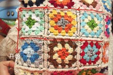 手工编织花样毯子教程 diy个性花样块毯