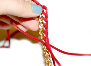 diy手工制作皮革手链 摇滚狂野派手链