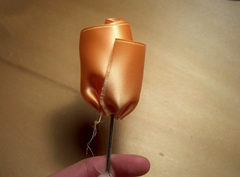 丝带玫瑰的做法