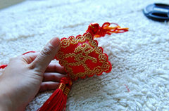 手工DIY平安福车挂的做法