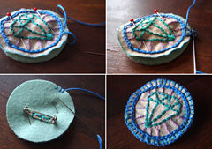 手工制作个性布艺小胸章