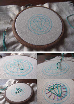 手工制作个性布艺小胸章