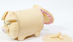 毛绒布小猪存钱罐