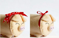 毛绒布小猪存钱罐