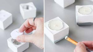 手工制作方块蜡烛烛台教程 制作漂亮烛台