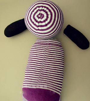 袜子手工改造兔娃娃