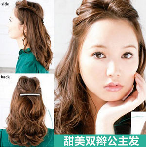 简单好看的发型扎法步骤 简单公主头扎发