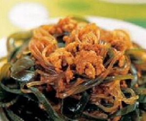 辣酱肉末烧海带