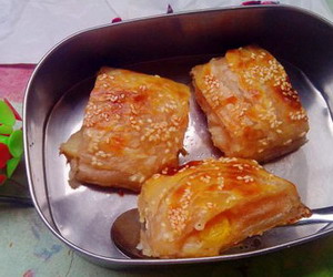 苋菜糯米桃子派